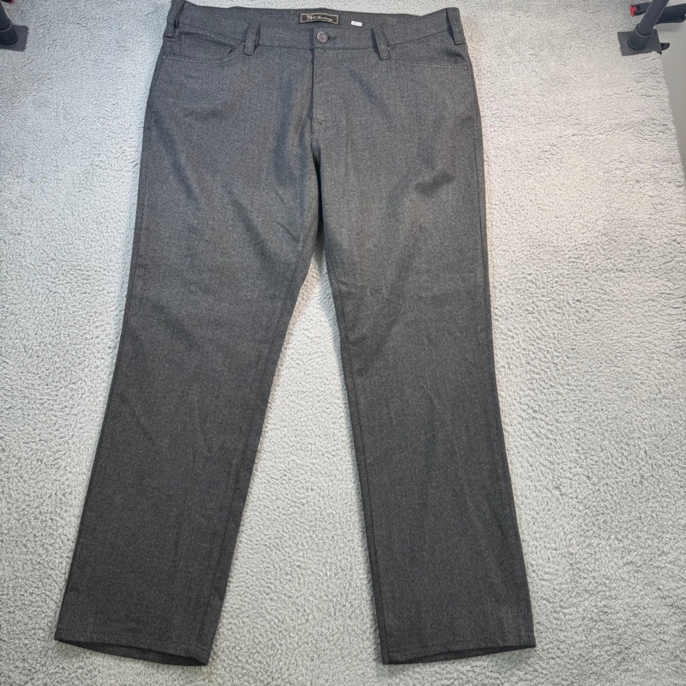 34 Heritage Charisma Mens Grey Relaxed Straight Leg Stretch Pants 42/32